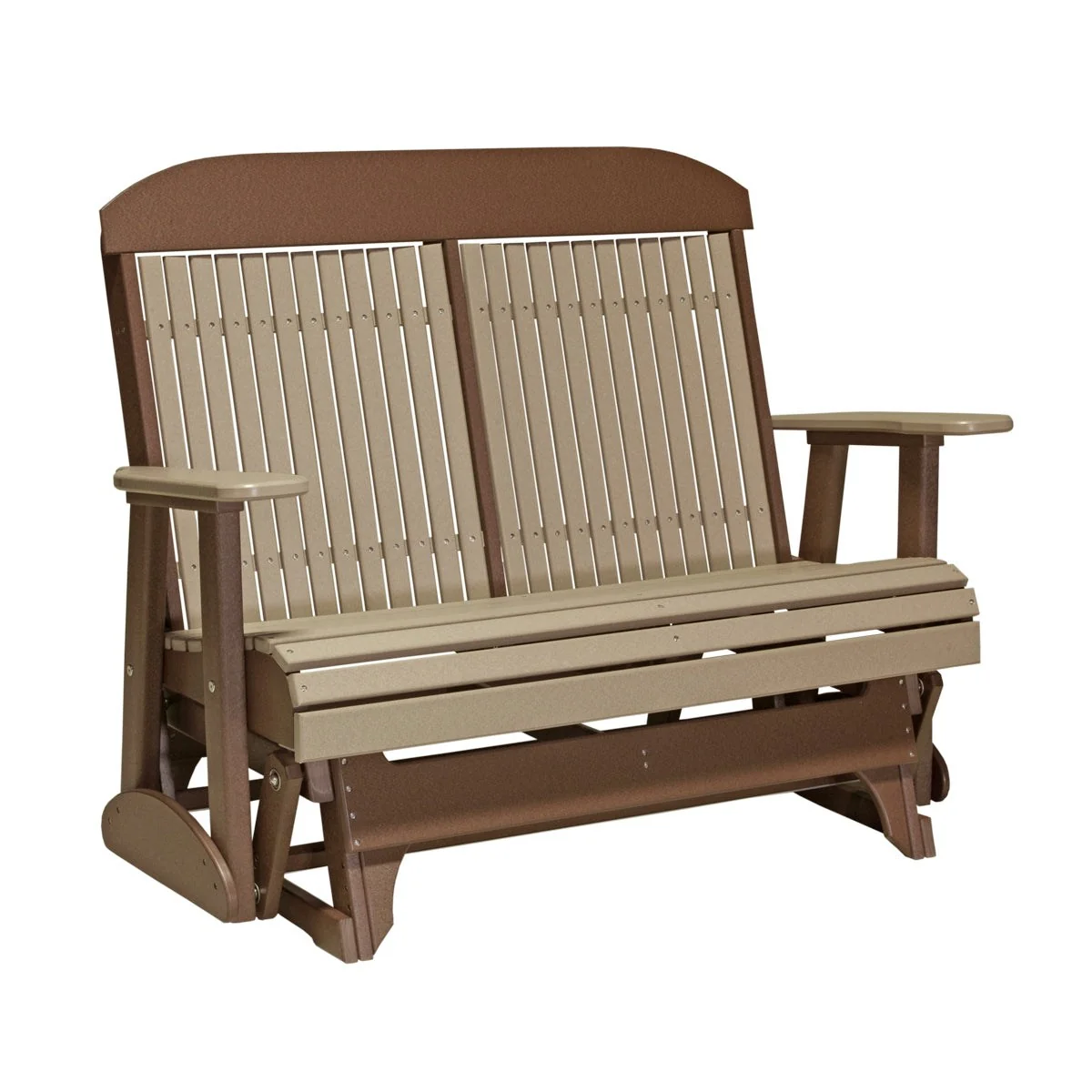 LuxCraft 4' Classic Poly Highback Outdoor Glider Chair - Image 12