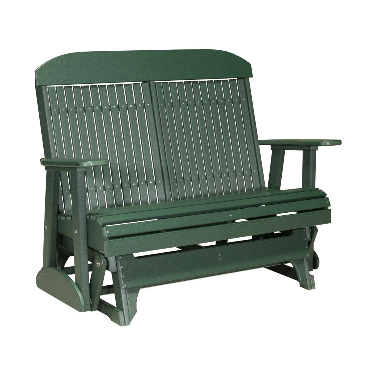 LuxCraft 4' Classic Poly Highback Outdoor Glider Chair - Image 9