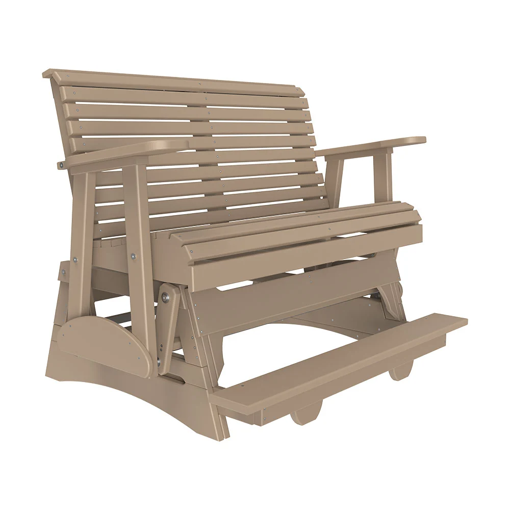 LuxCraft 4' Plain Poly Balcony Glider Chair - Image 10
