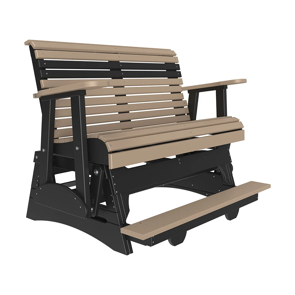 LuxCraft 4' Plain Poly Balcony Glider Chair - Image 11