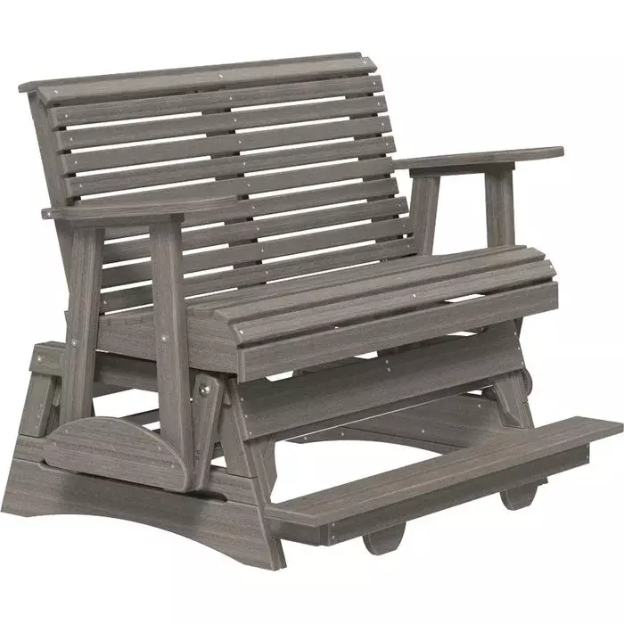 LuxCraft 4' Plain Poly Balcony Glider Chair - Image 17