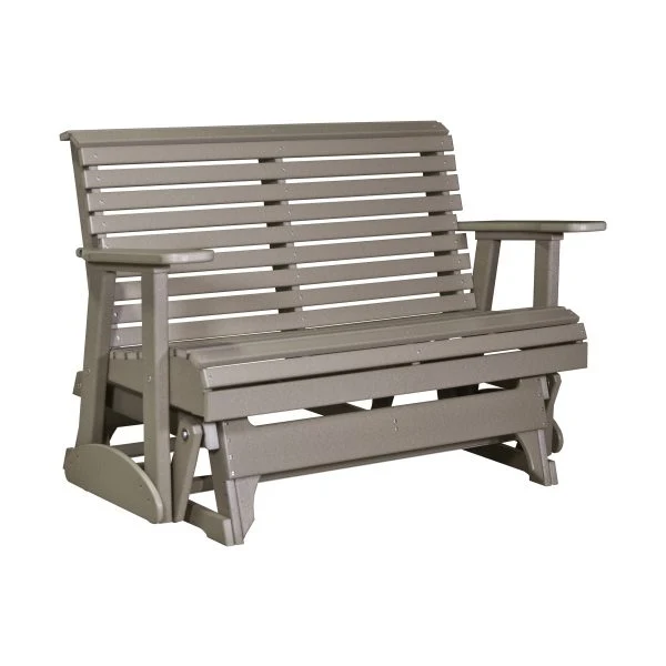 LuxCraft 4' Rollback Plain Poly Outdoor Glider Chair - Image 11