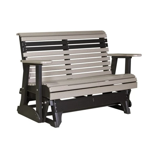LuxCraft 4' Rollback Plain Poly Outdoor Glider Chair - Image 12