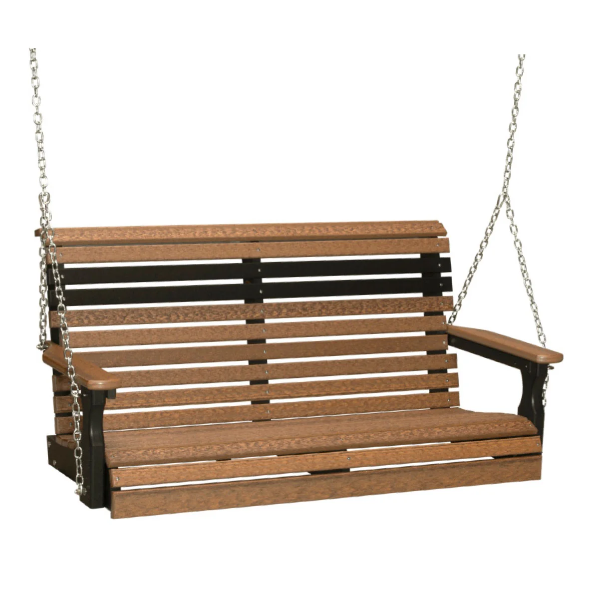 LuxCraft 4' Rollback Poly Plain Porch Swing - Image 15