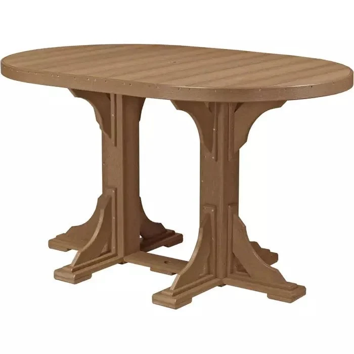 LuxCraft 4' x 6' Bar Height Poly Oval Table - Image 14