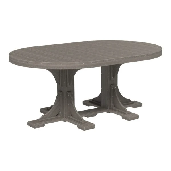 LuxCraft 4' x 6' Bar Height Poly Oval Table - Image 17