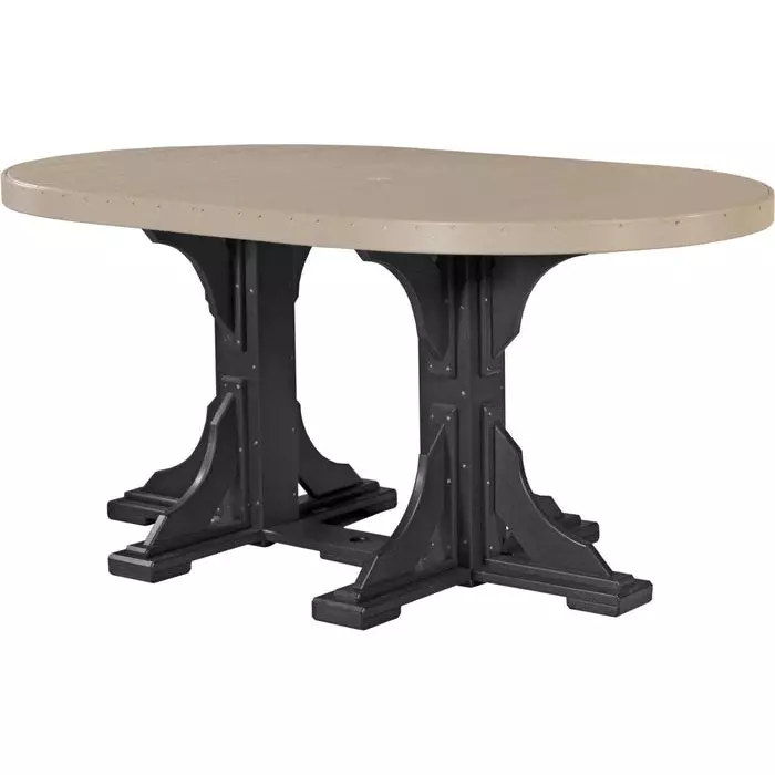 LuxCraft 4' x 6' Counter Height Poly Oval Table - Image 10
