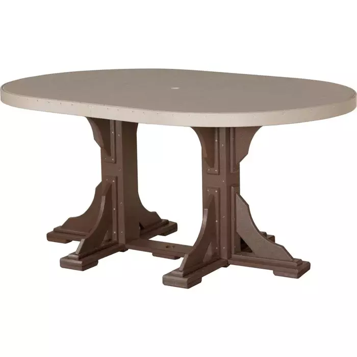 LuxCraft 4' x 6' Counter Height Poly Oval Table - Image 11