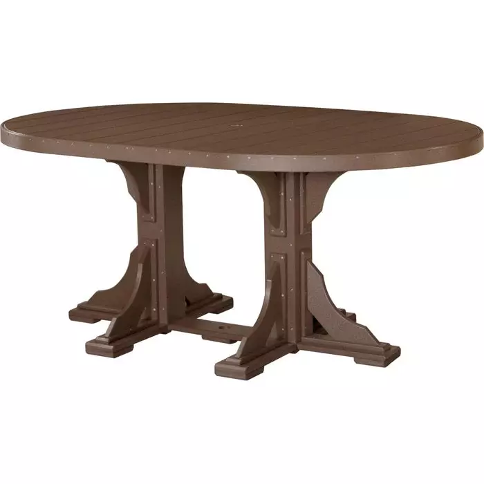 LuxCraft 4' x 6' Counter Height Poly Oval Table - Image 6