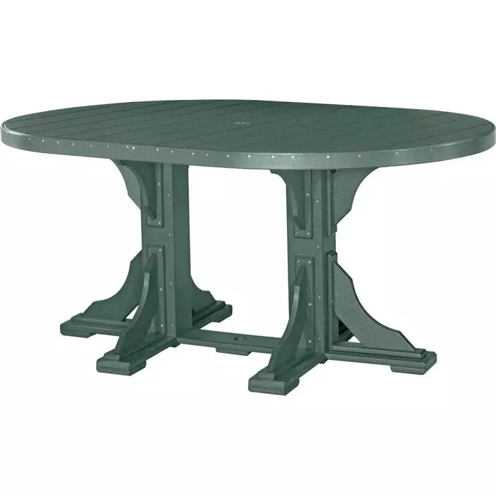 LuxCraft 4' x 6' Counter Height Poly Oval Table - Image 9