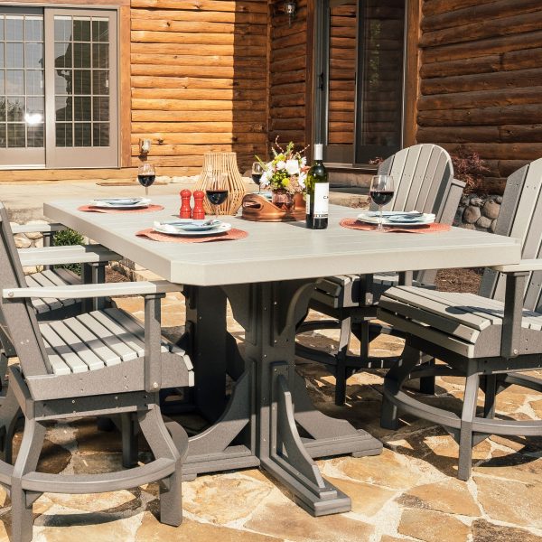 LuxCraft 4' x 6' Dining Height Poly Rectangular Table