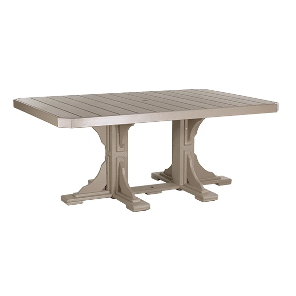 LuxCraft 4' x 6' Dining Height Poly Rectangular Table - Image 10