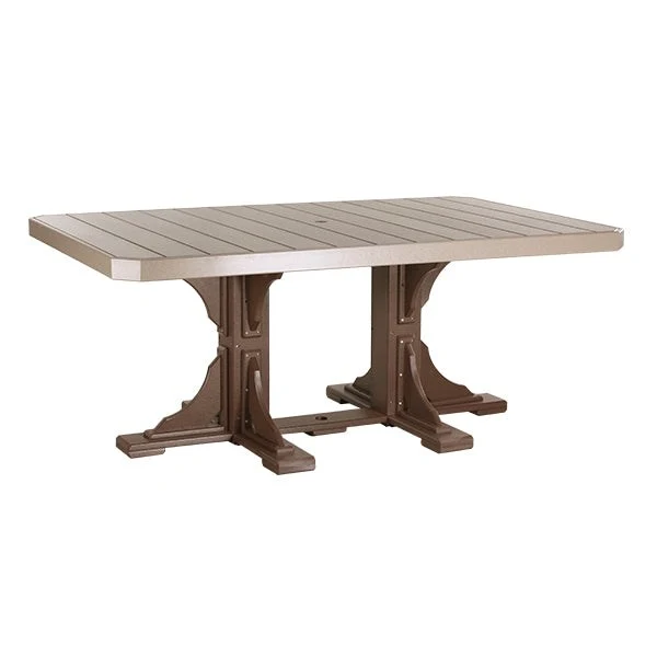 LuxCraft 4' x 6' Dining Height Poly Rectangular Table - Image 12