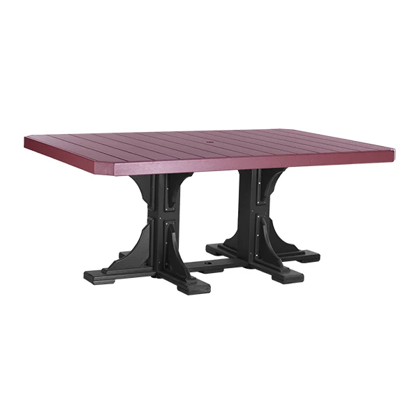 LuxCraft 4' x 6' Dining Height Poly Rectangular Table - Image 5