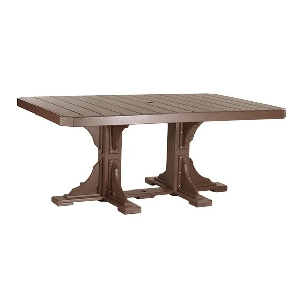 LuxCraft 4' x 6' Dining Height Poly Rectangular Table - Image 6