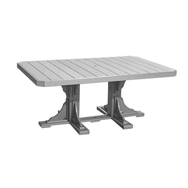 LuxCraft 4' x 6' Dining Height Poly Rectangular Table - Image 8