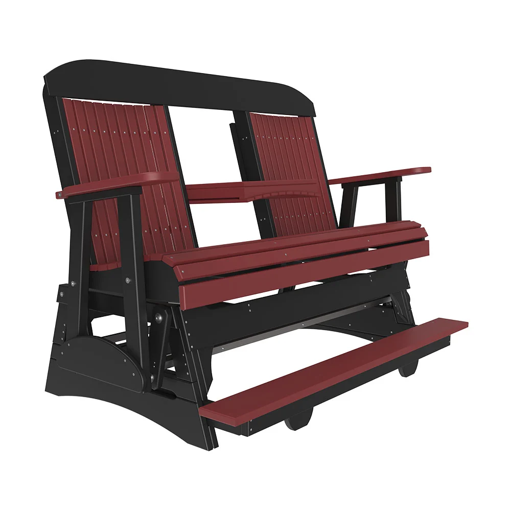 LuxCraft 5' Classic Balcony Poly Glider Chair - Image 5