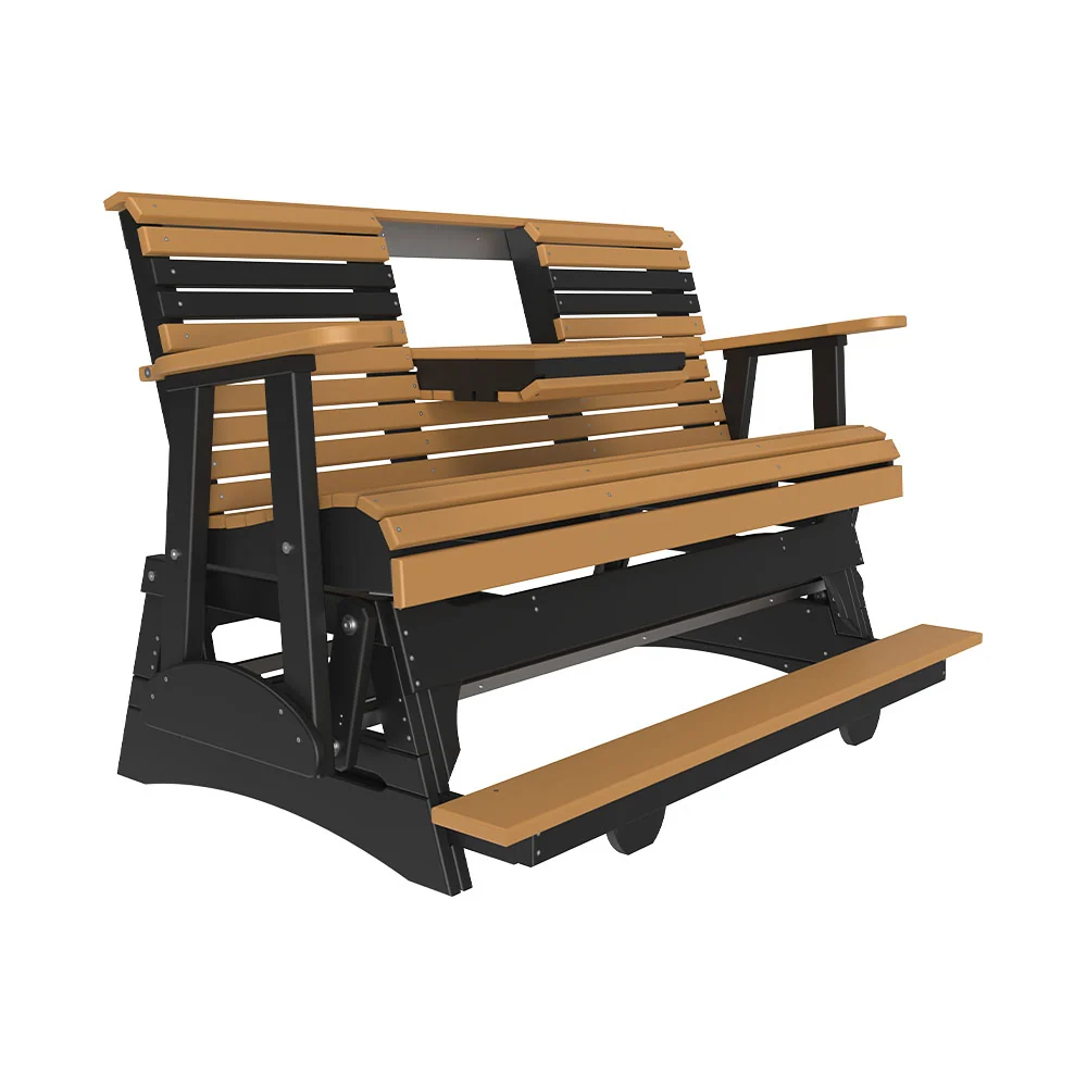 LuxCraft 5' Plain Poly Balcony Glider - Image 4