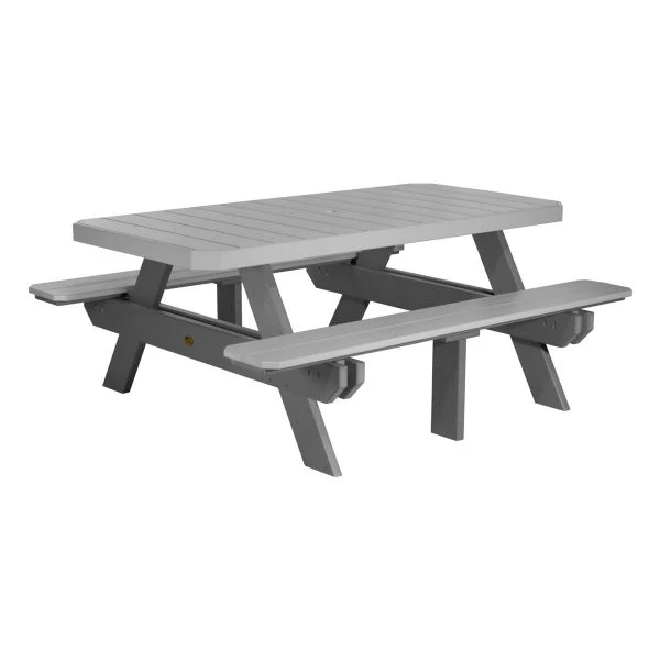 LuxCraft 6' Rectangular Outdoor Poly Picnic Table - Image 8