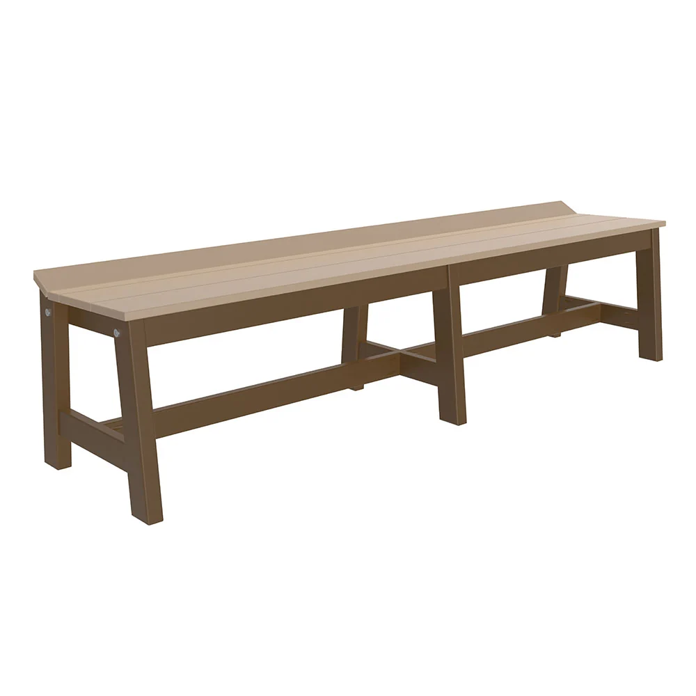 LuxCraft 72" Café Poly Dining Bench - Image 11