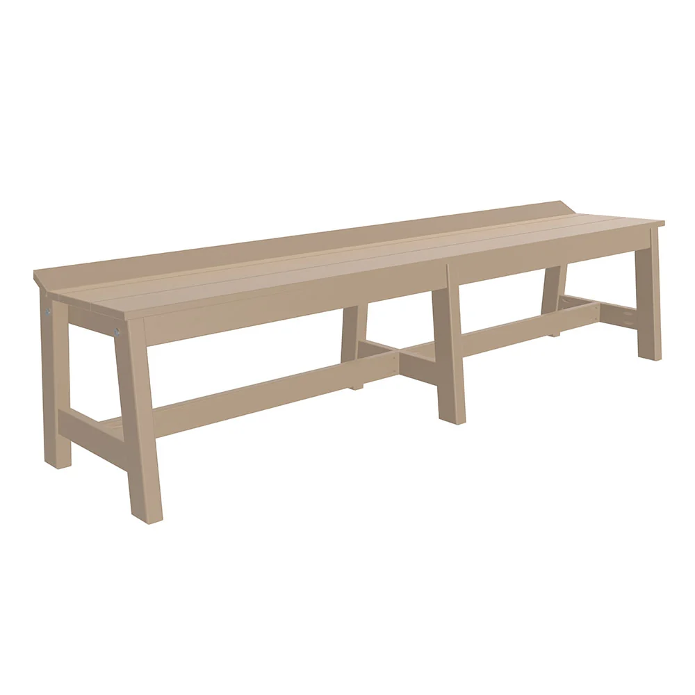 LuxCraft 72" Café Poly Dining Bench - Image 9