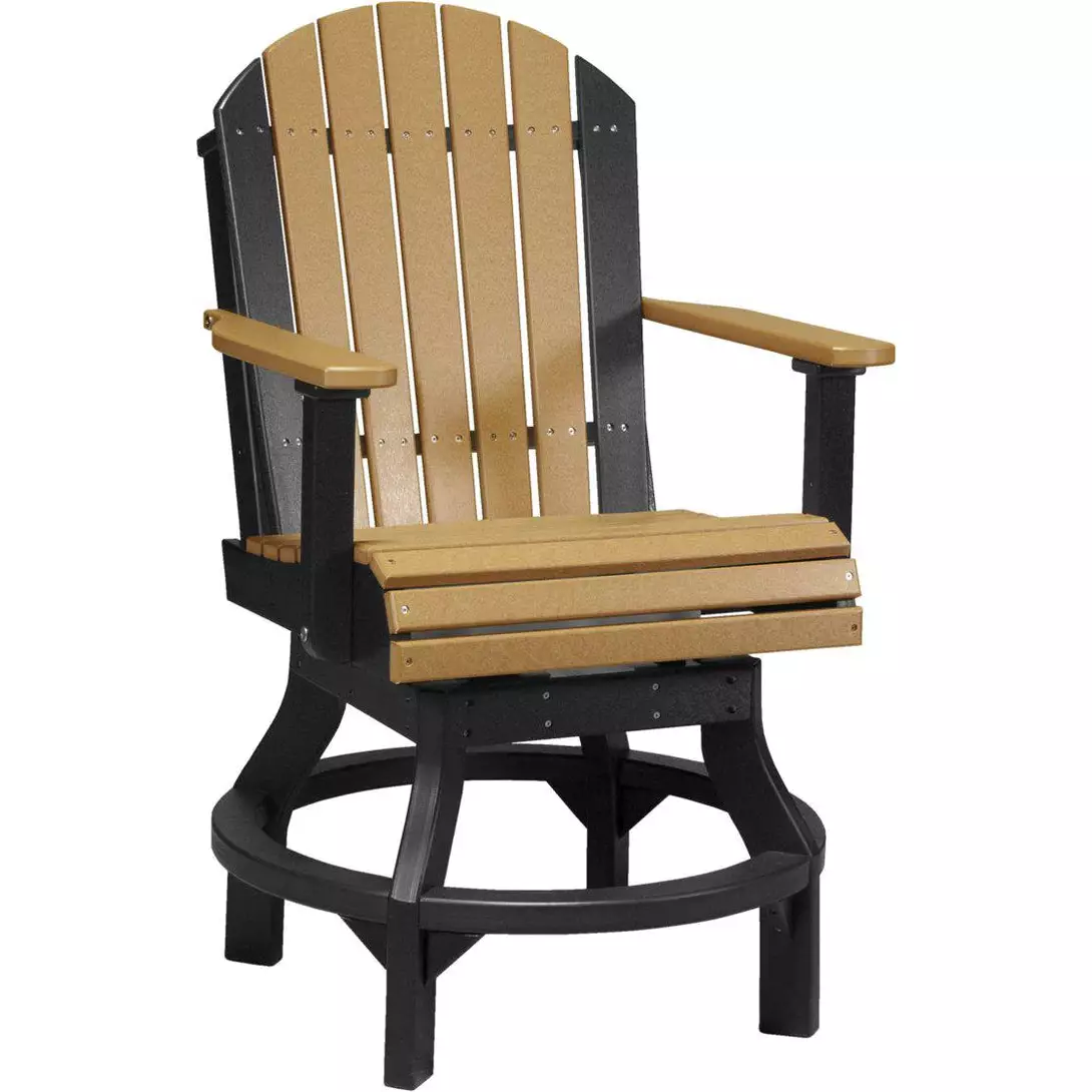 LuxCraft Counter Height Adirondack Poly Swivel Chair - Image 4