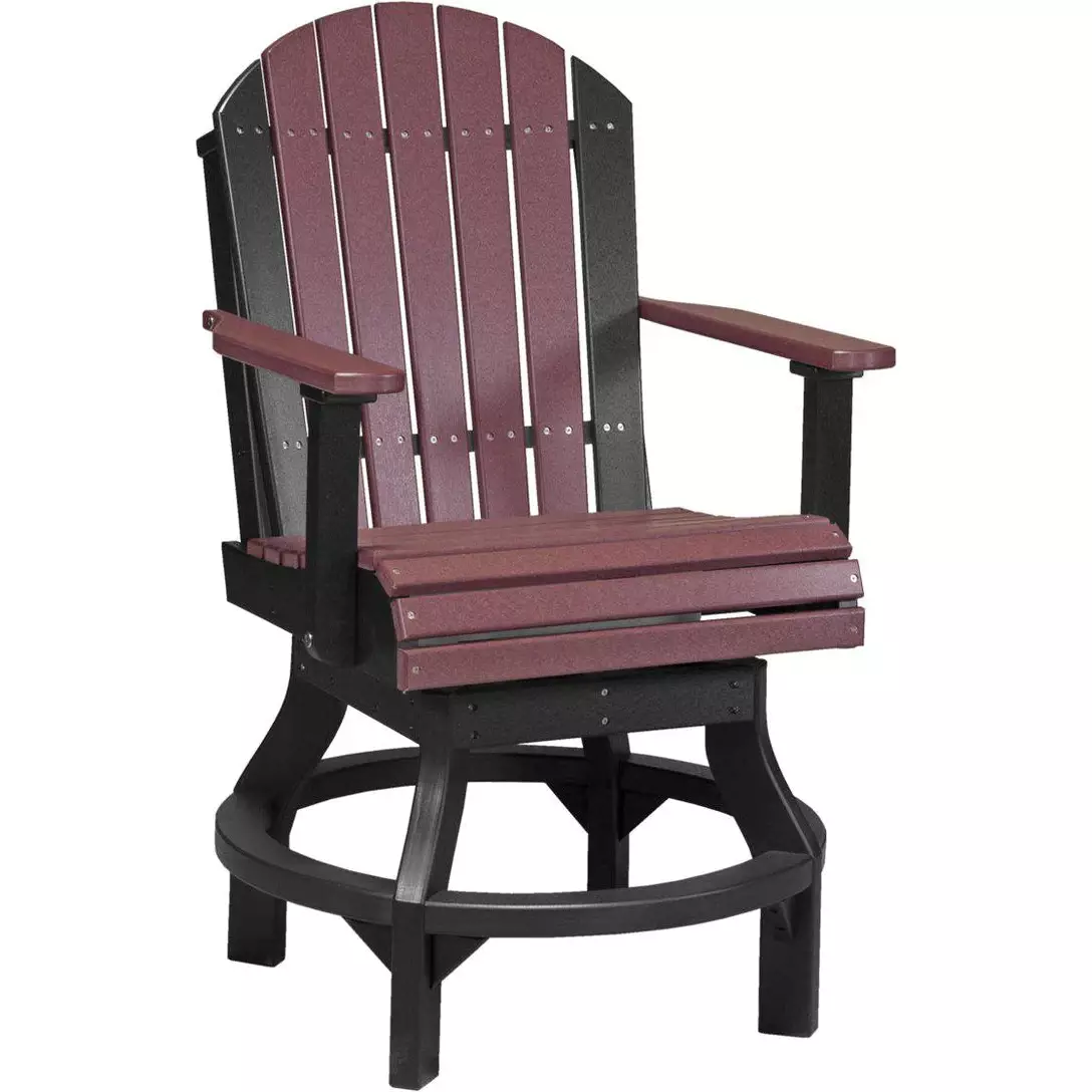 LuxCraft Counter Height Adirondack Poly Swivel Chair - Image 5