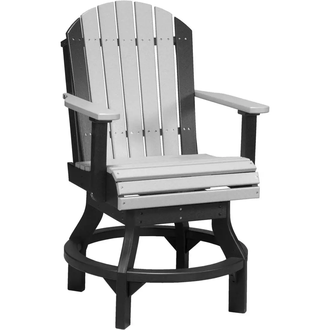 LuxCraft Counter Height Adirondack Poly Swivel Chair - Image 7
