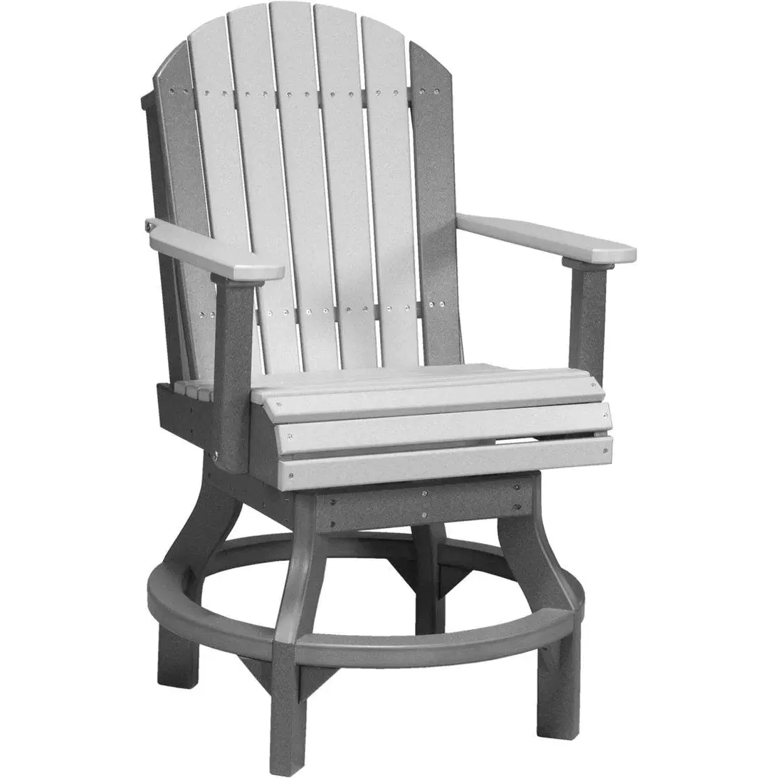 LuxCraft Counter Height Adirondack Poly Swivel Chair - Image 8