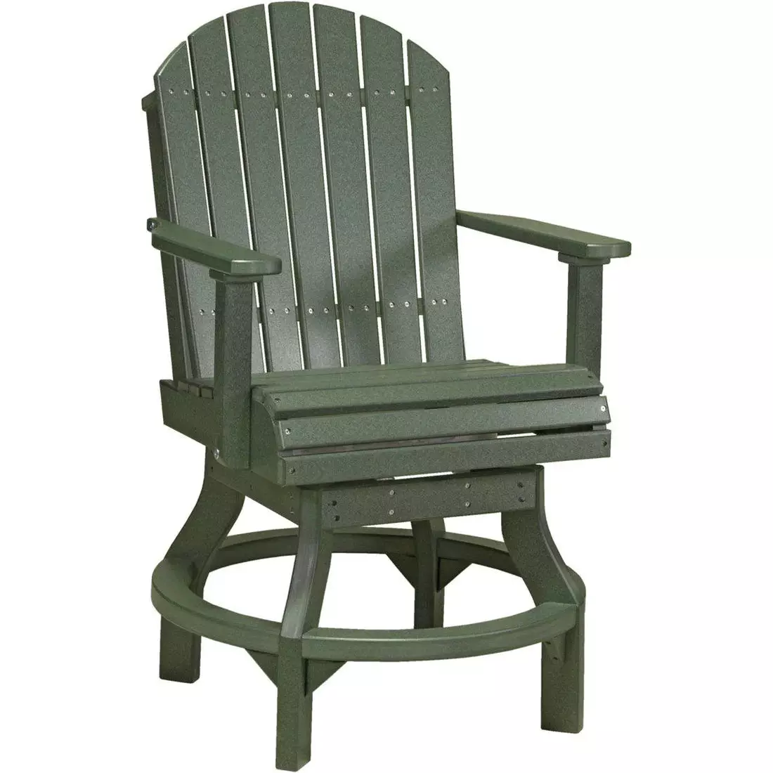 LuxCraft Counter Height Adirondack Poly Swivel Chair - Image 9
