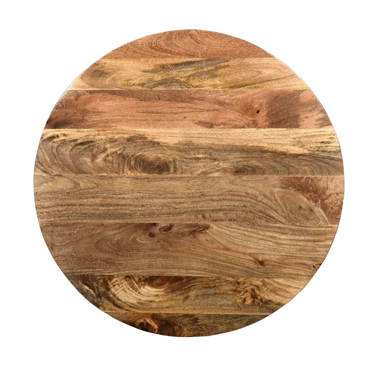 Benzara Mango Wood Coffee Table In Round Shape, Dark Brown By The Urban Port UPT-32180 - Image 4