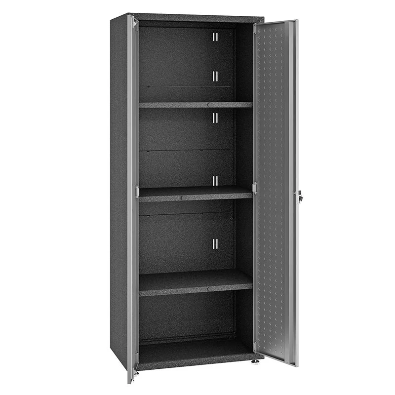 Manhattan Comfort 6-Piece Fortress Textured Garage Set with Cabinets, Wall Units and Table in Charcoal Grey - Image 28