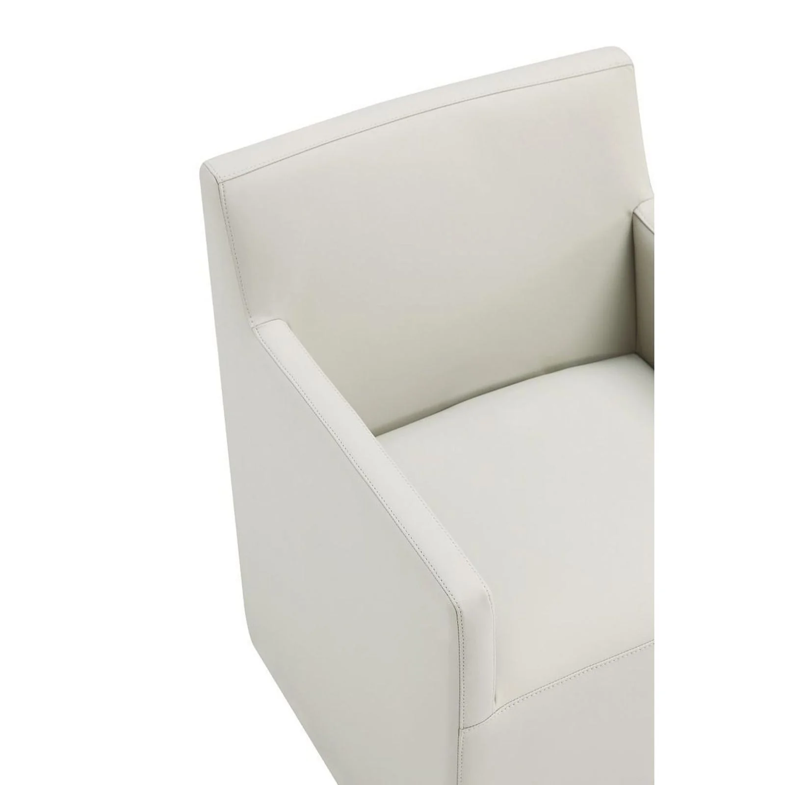 Manhattan Comfort Anna Modern Square Faux Leather Dining Armchair in Saddle (Set of 2) - Image 19