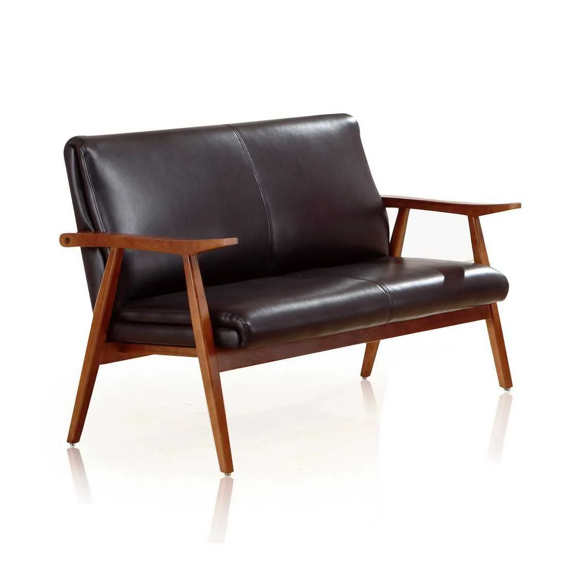 Manhattan Comfort ArchDuke 2-Piece Black and Amber Loveseat and Armchair Set - Image 2