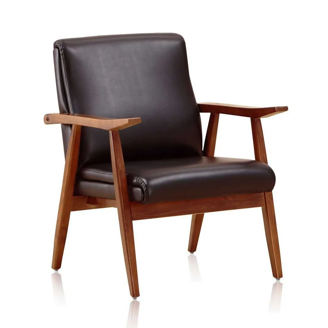 Manhattan Comfort ArchDuke 2-Piece Black and Amber Loveseat and Armchair Set - Image 5