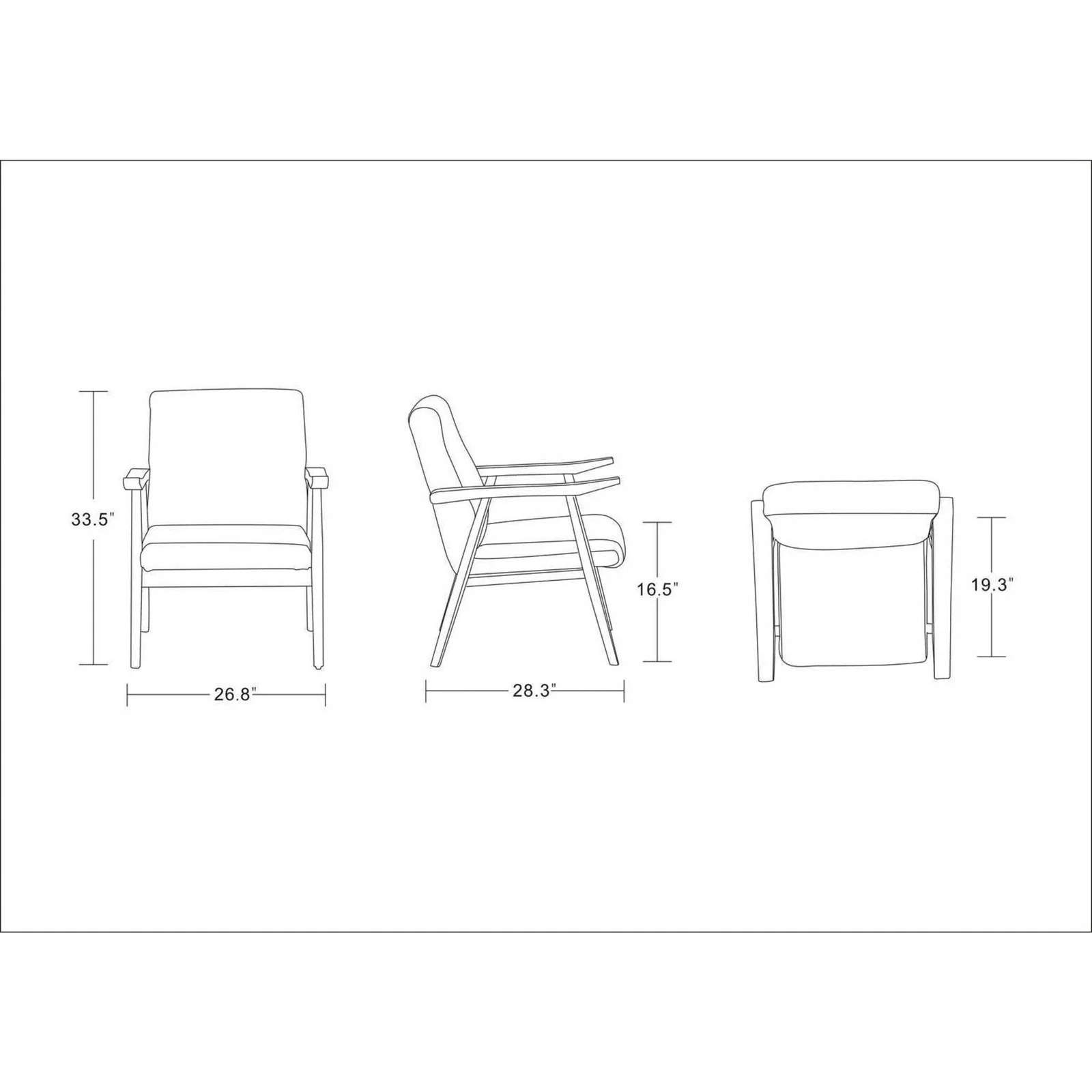 Manhattan Comfort ArchDuke White and Amber Faux Leather Accent Chair (Set of 2) - Image 7