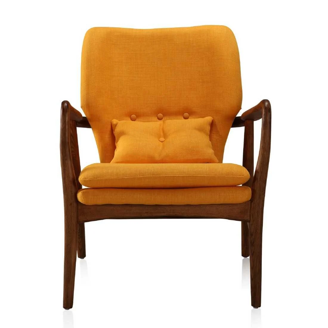 Manhattan Comfort Bradley Charcoal and Walnut Accent Chair and Ottoman - Image 12