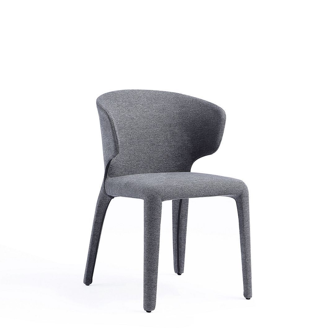 Manhattan Comfort Conrad Modern Woven Tweed Dining Chair in Wheat (Set of 4) - Image 14