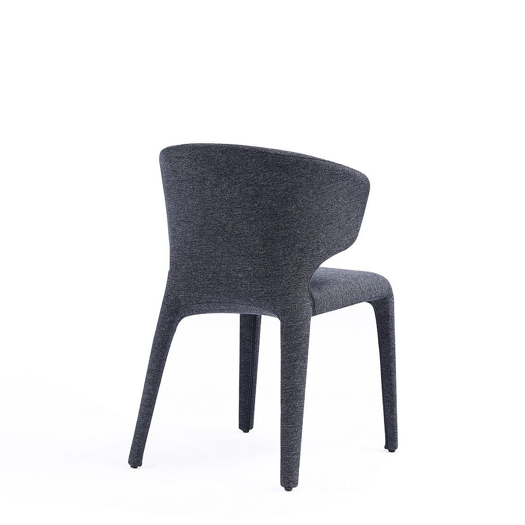 Manhattan Comfort Conrad Modern Woven Tweed Dining Chair in Wheat (Set of 4) - Image 26