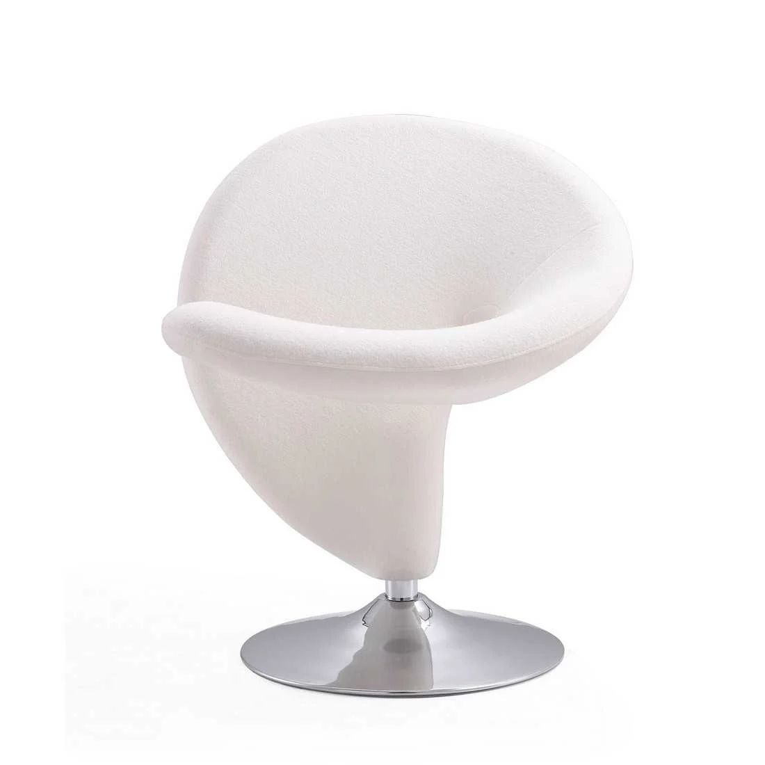 Manhattan Comfort Curl Yellow and Polished Chrome Wool Blend Swivel Accent Chair (Set of 2) - Image 40