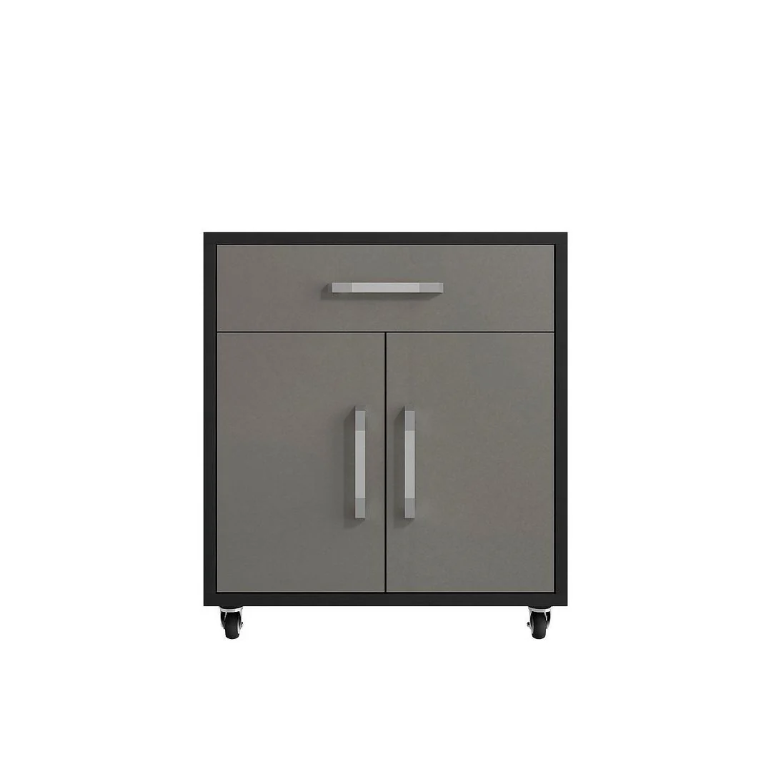 Manhattan Comfort Eiffel 3-Piece Storage Garage Set in White - Image 25