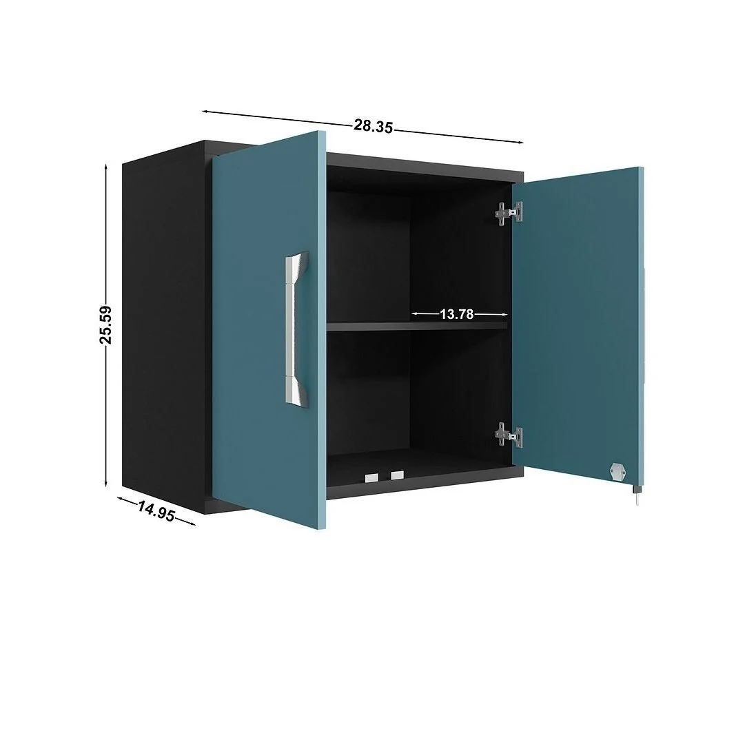 Manhattan Comfort Eiffel 4-Piece Garage Storage Set in White - Image 19