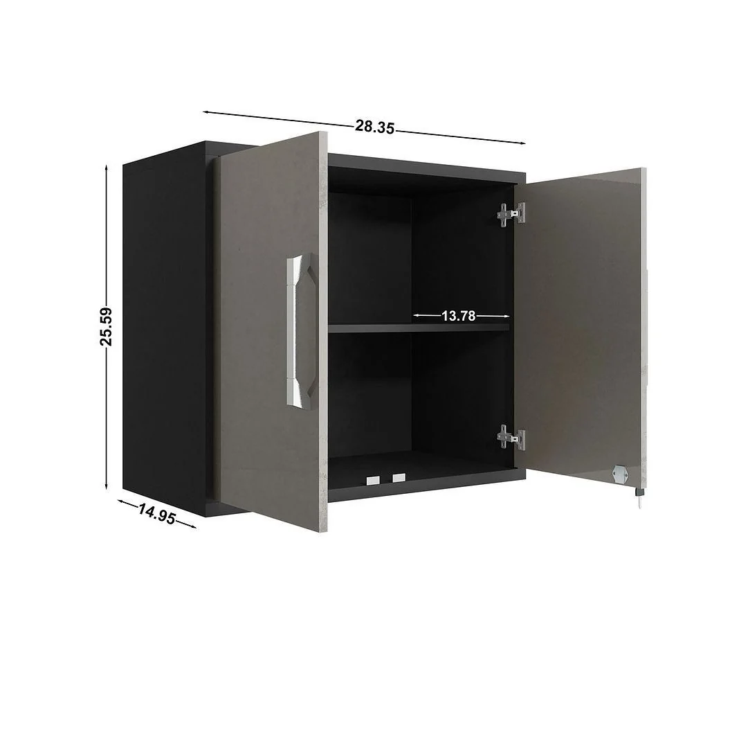 Manhattan Comfort Eiffel 5-Piece Garage Storage Set in White - Image 48