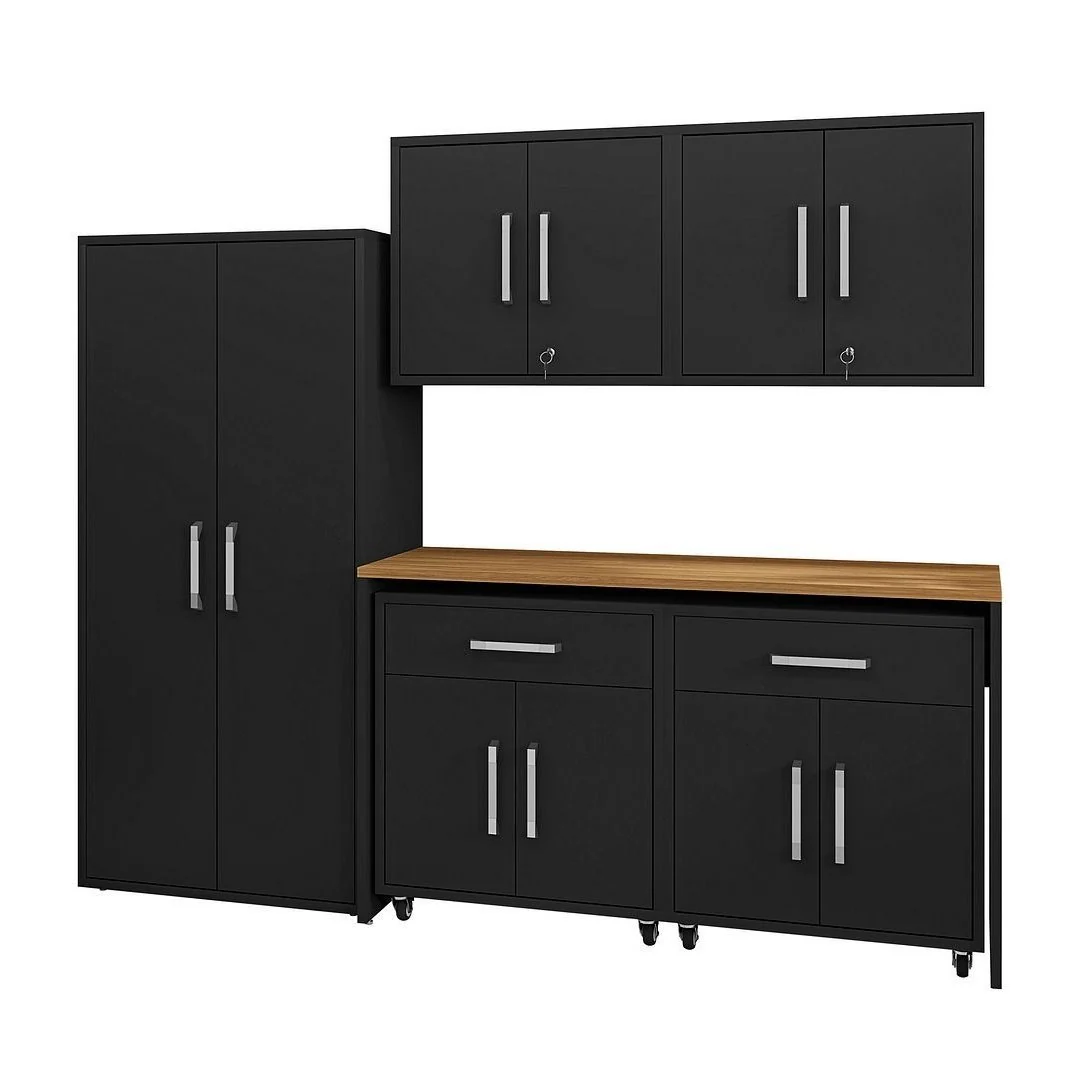 Manhattan Comfort Eiffel 6-Piece Garage Storage Set in White - Image 12