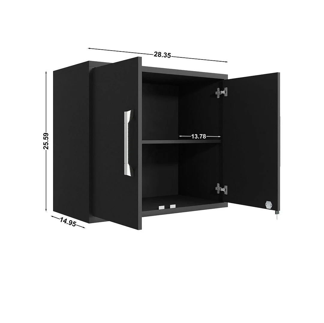 Manhattan Comfort Eiffel 6-Piece Garage Storage Set in White - Image 18