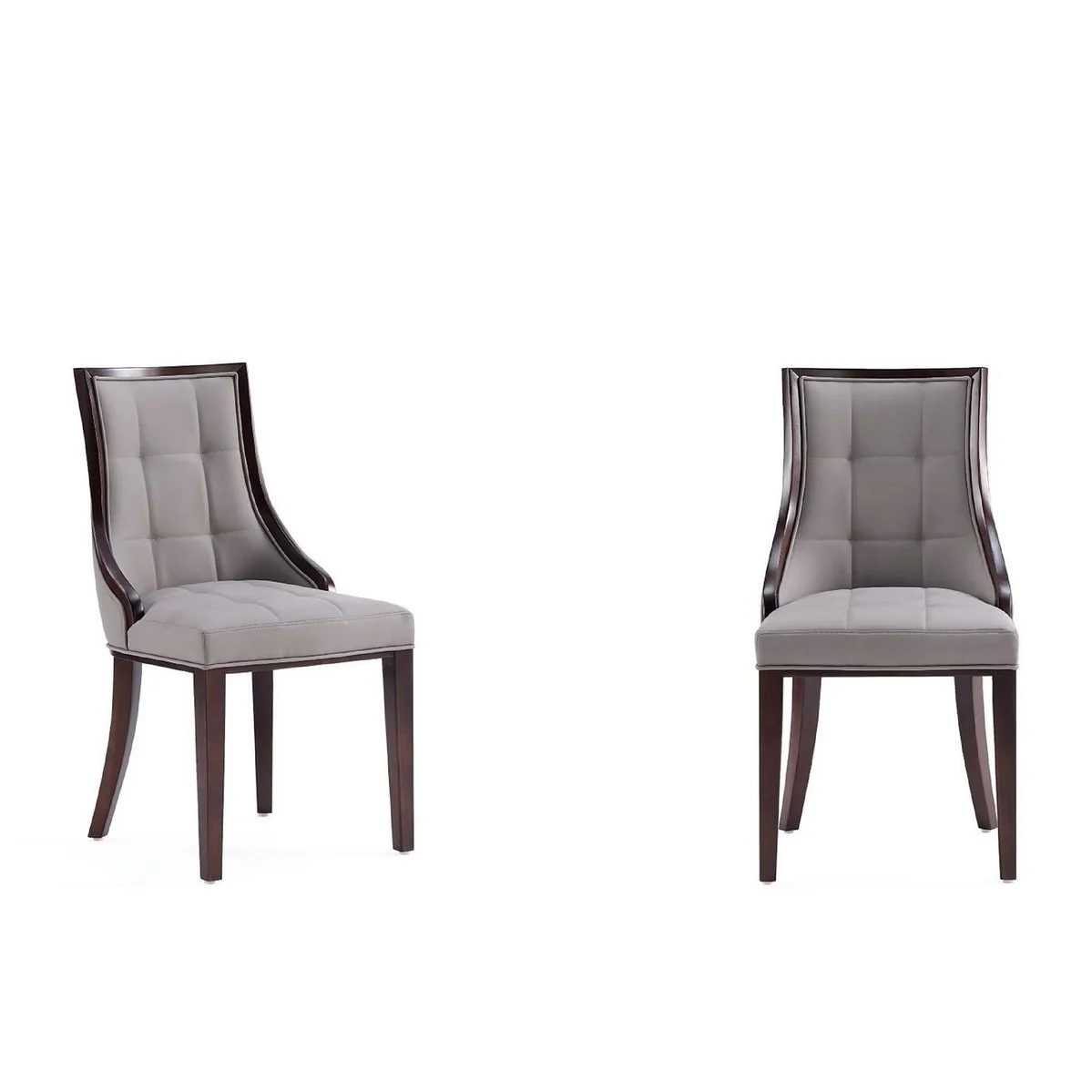 Manhattan Comfort Fifth Avenue Faux Leather Dining Chair in Tan and Walnut (Set of 2) - Image 11