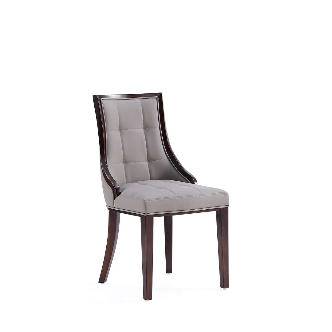 Manhattan Comfort Fifth Avenue Faux Leather Dining Chair in Tan and Walnut (Set of 2) - Image 12