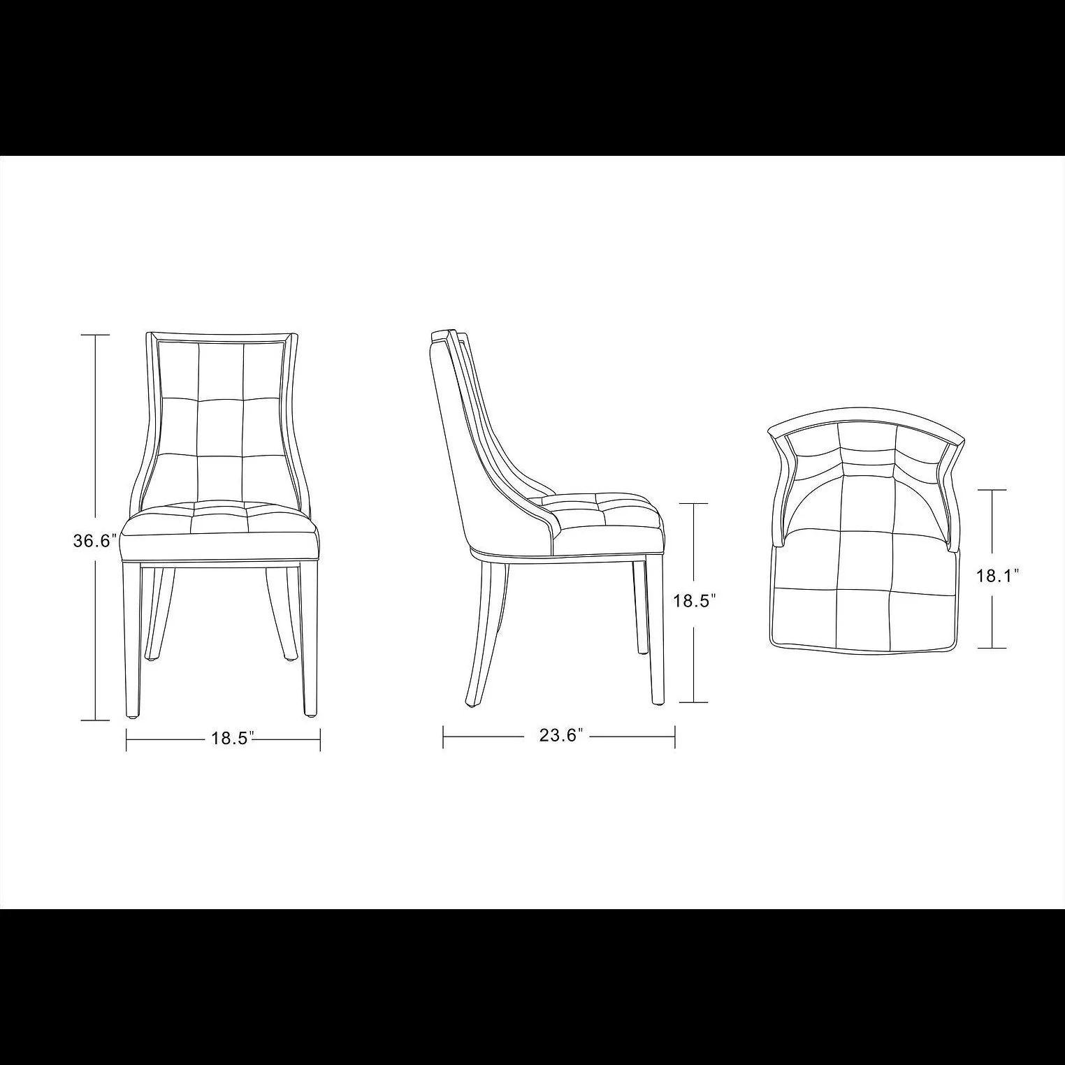 Manhattan Comfort Fifth Avenue Faux Leather Dining Chair in Tan and Walnut (Set of 2) - Image 9