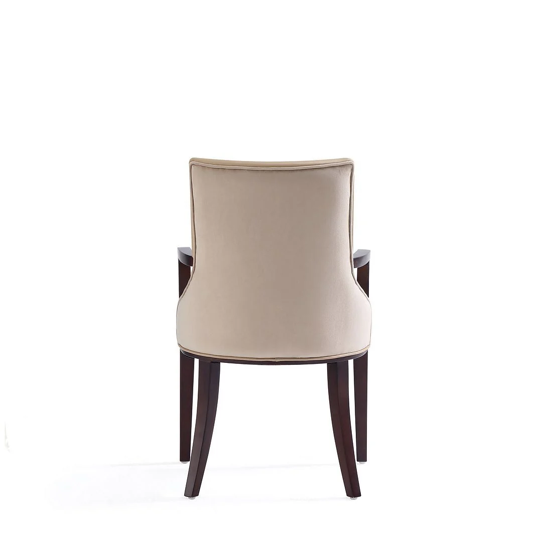 Manhattan Comfort Shubert Modern Faux Leather and Velvet Dining Armchair in Light Grey (Set of 2) - Image 17