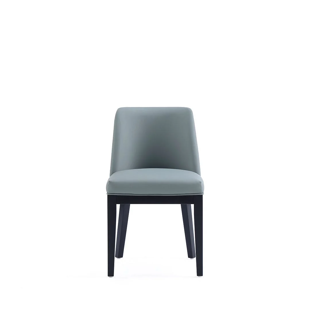 Manhattan Comfort Gansevoort Modern Faux Leather Dining Chair in Cream (Set of 2) - Image 42